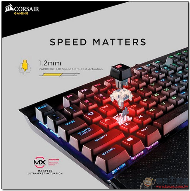 軸心大廠Cherry 推出Cherry MX Speed 銀軸，Corsair 獨佔半年新品已