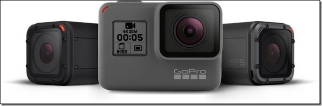 防水、中文語音控制、電子防震GoPro Hero 5 Black、Hero 5 Session突破