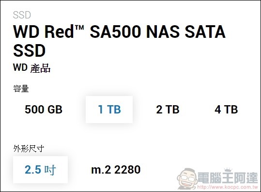 NAS的紅色超級守護者Western Digital WD Red SA500 NAS SATA SSD 開箱