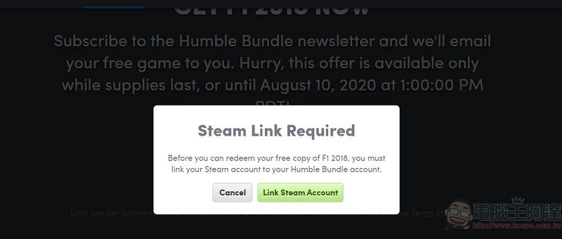 Humble Store限時提供《F1 2018》Steam註冊碼 可免費永久保存遊戲 - 電腦王阿達