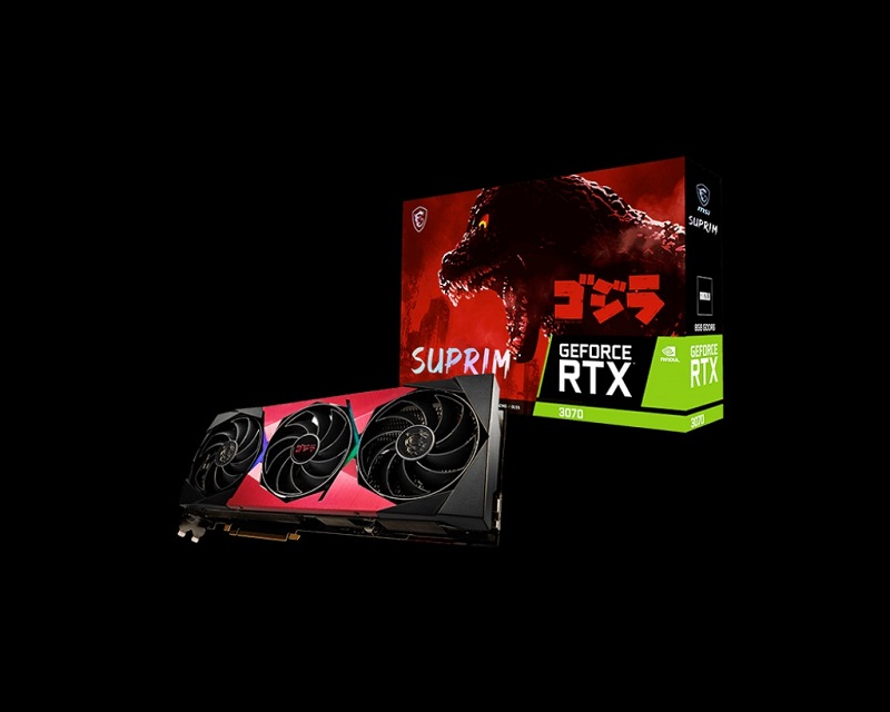 微星於日本推出哥吉拉聯名款「GeForce RTX 3070 SUPRIM SE 8G LHR