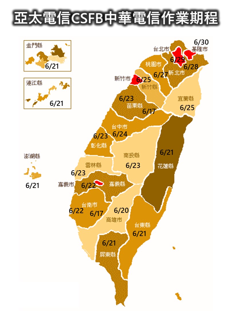 亞太電信CSFB中華電信語音通話作業期程 - 電腦王阿達