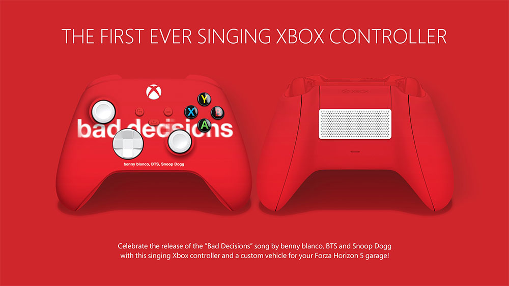 Xbox 與 Benny Blanco、BTS 和 Snoop Dogg 合作推出首款會唱歌的手把，限量 30 部只送不賣 - 電腦王阿達
