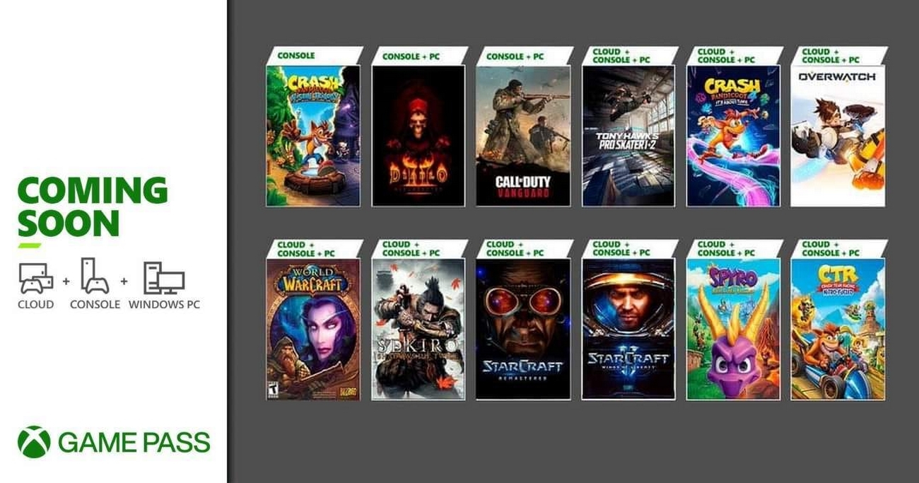 xbox game pass blizzard