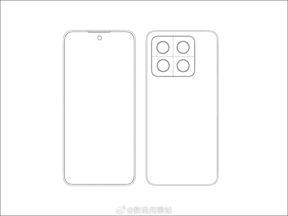 疑似小米 Xiaomi 14 、Redmi Note 13 Pro+ 線稿圖曝光，有些神似 Xiaomi 13 - 電腦王阿達