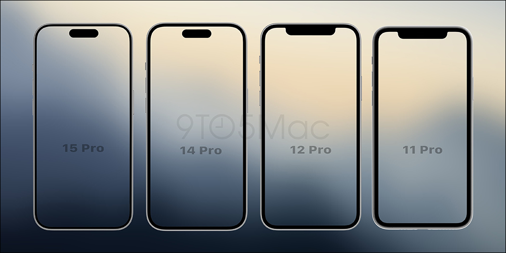 iPhone 15 Pro 系列螢幕邊框有多薄？多窄？外媒製作歷代 iPhone 比較圖 - 電腦王阿達