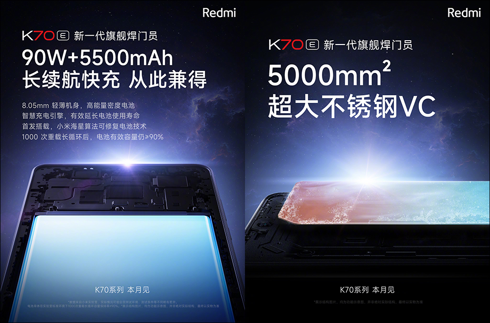 Redmi K70 系列真機外觀曝光！更多新機規格、配色搶先看 - 電腦王阿達