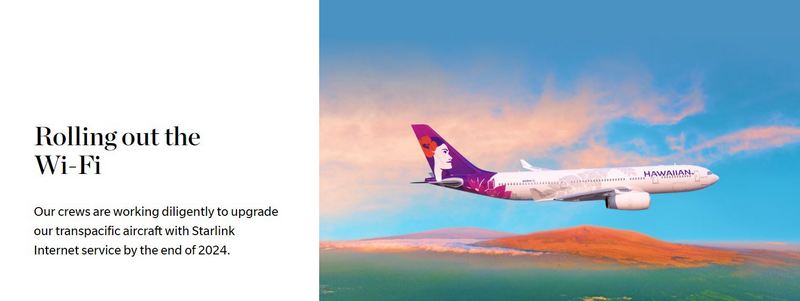美國夏威夷航空為乘客提供 Starlink 高速 Wi-Fi 網路服務，現在搭乘指定班機就能免費使用 - 電腦王阿達