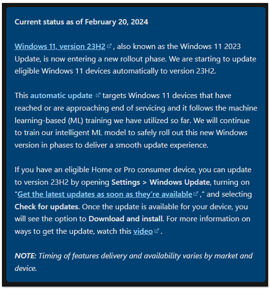 微軟開始強迫更新部分 Windows 11 版本的電腦，自動升級到 23H2 - 電腦王阿達